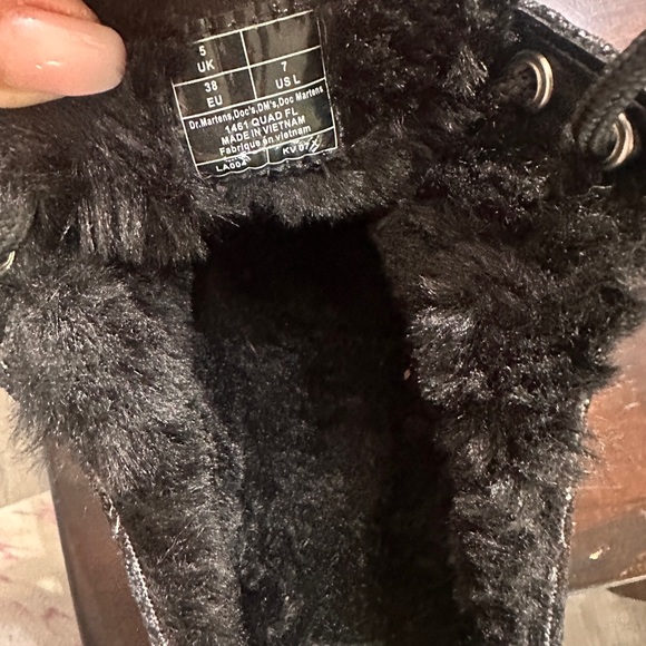 Dr. Martens Black Fur-Lined Footwear - Picture 5 of 6